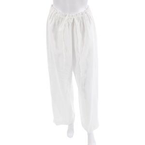 Tyler Boe Women's Paperbag Waist Wide Leg Linen Pants White Size L